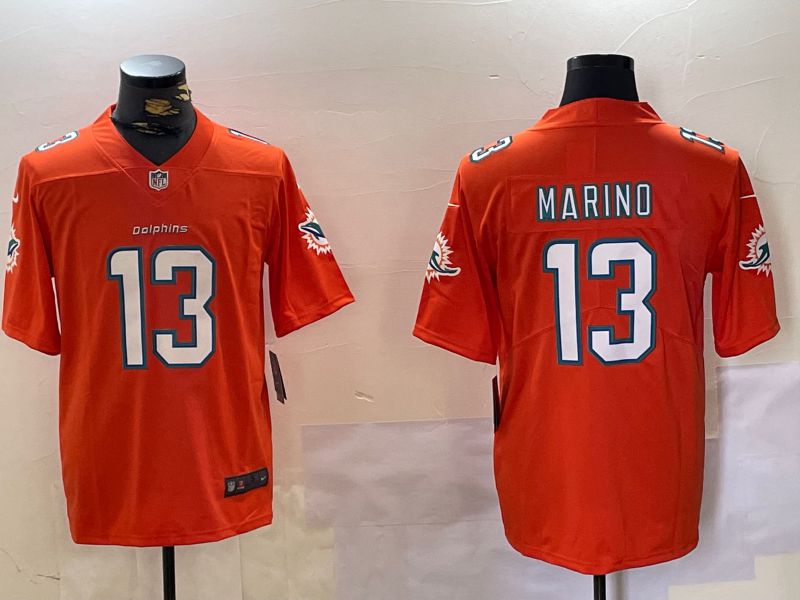 Men Miami Dolphins #13 Marino Orange 2024 Nike Limited NFL Jersey style 4->miami dolphins->NFL Jersey